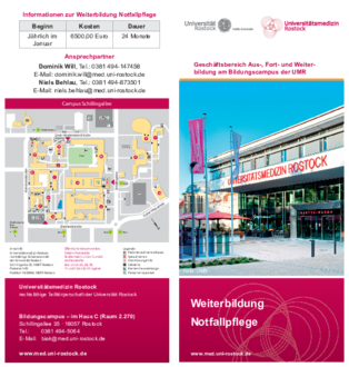 Flyer Weiterbildung Notfallpflege
